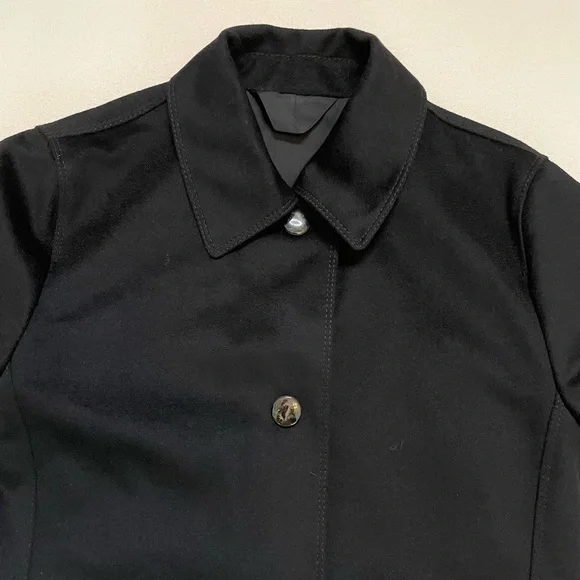 Max Mara Rainwear reversible black jacket sz 10